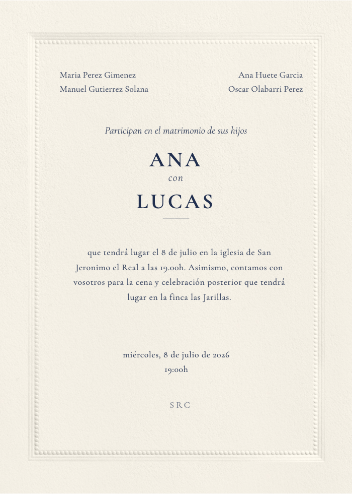 Invitación Sofía & Jorge